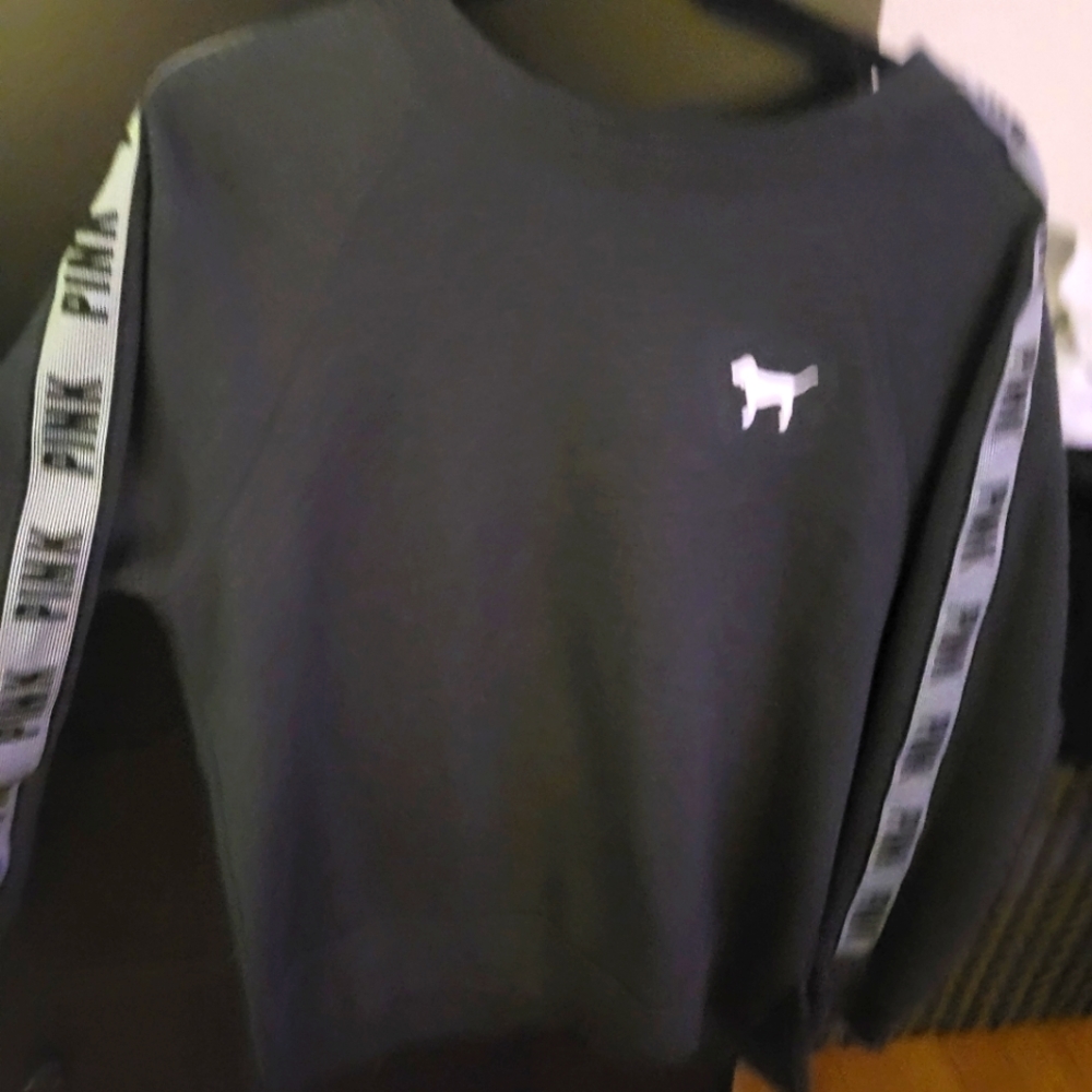 pink crewneck sweater